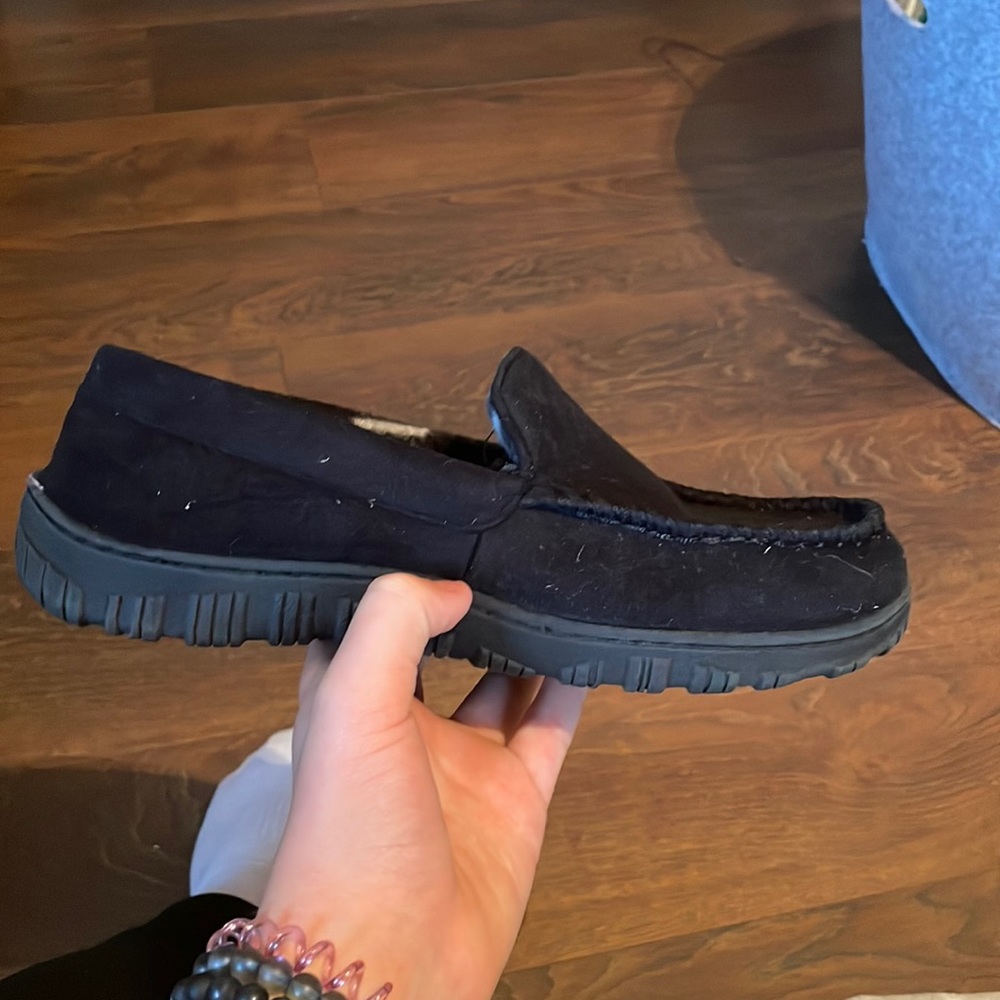 Black comfy moccasins